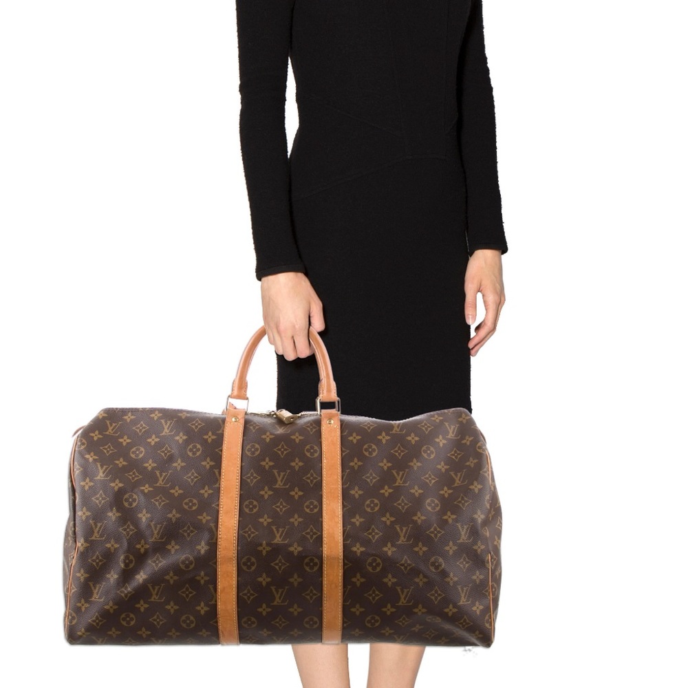 Louis Vuitton monogram keepall 55 duffle bag